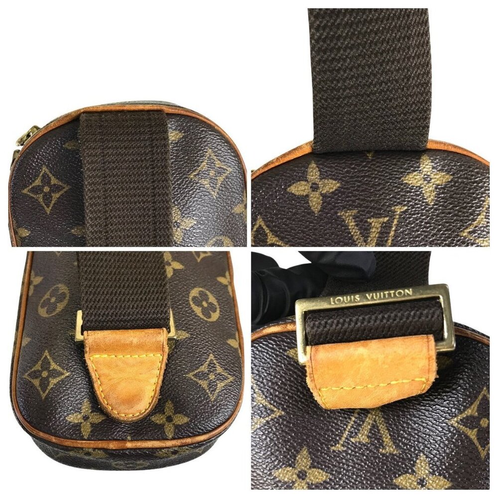 Authentic Louis Vuitton Monogram Gange Pochette Crossbody Bag Bum Shoulder Waist - Picture 14 of 16